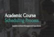 Academic Course Scheduling Process - uncw.edu · 2/20/2020  · AGENDA Academic Course Scheduling Process Course Scheduling Vocabular y Review of Timeline & Processes Implications