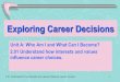 Exploring Career Decisions - Duplin County Schools 8 Unit A Obj...2.01 Understand how interests and values influence career choices. 6 Career Categories Careers are divided into four