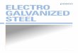 ELECTRO GALVANIZED STEEL · 2019-08-05 · ELECTRO GALVANIZED STEEL 포스코의 전기아연도금강판은 최신예 설비와 기술로 생산되며, 도금 종류로는 Pure-Zn와