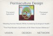 Permaculture Design - University of Vermont · PERMACULTURE ETHICS DESIGN PRINCIPLES WELL-BEING LAND & ECONO'UCS Spirit Of place Dying with dignitg Yoga other disciplines accounting