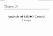 Analysis of MIMO Control Loops · Poles and Zeros of MIMO Systems The reader will recall that, in the SISO case, the performance of control systems was markedly dependent on the location