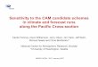 Sensitivity to the CAM candidate schemes in climate and forecast runs … · 2010-01-08 · Sensitivity to the CAM candidate schemes in climate and forecast runs along the Pacific