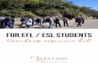 For EFL / ESL Students - Q STATION · For EFL / ESL Students Teacher’s Resource Kit. Introduction The Quarantine Station Site Visit for EFL/ESL students (2 hour site walk) ... it,