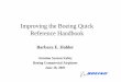 Improving the Boeing QRHImproving the Boeing Quick Reference Handbook Barbara E. Holder Aviation System Safety Boeing Commercial Airplanes June 10, 2003
