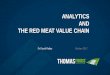 ANALYTICS AND THE RED MEAT VALUE CHAIN Groups...Red Meat Industry • Unsophisticated traders • Buyers and sellers negotiate the spot price • Accountants check profit daily to