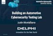 Building an Automotive Cybersecurity Testing Lab Information Systems Security Assessment Framework (ISSAF)
