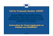 Instruction for Grant Applicants on PADOR and PROSPECT · 2017-05-15 · Call for Proposals Number 155297 Energy efficient household devices, distribution, after-sales structures