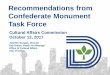 Recommendations from Confederate Monument Task Force 10/12/2017 ¢  depicting the flags of Texas History