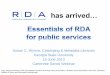 RDA for non-catalogers - gla.georgialibraries.org · Brief history of RDA •RDA Toolkit published as an online subscription product in June 2010 –Print version also available •U.S