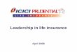 Leadership in life insurance - Prudential plc/media/Files/P/Prudential...ICICI Prudential Bajaj Allianz SBI Life HDFC Standard Reliance Life Rs b n Single Initial Renewal Source: Life