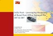India Post - Leveraging the power of Rural Post Office Network for … · India Post - Leveraging the power of Rural Post Office Network for EBT & DBT Presentation by S.V.Rao, I.Po.S