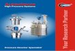 High P High Prressuressure Se SyyssttemsemsPioneers & largest manufacturer of high pressure reactor, magnetic drive couplings & continuous flow reactor in India year after year for