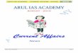 AUGUST - 2018aruliasacademy.pbworks.com/w/file/fetch/128655309/AUGUST... · 2019-11-16 · ARUL IAS ACADEMY Page 3 ARUL IAS ACADEMY CURRENT AFFAIRS - AUGUST 2018 Appointments ¾ Arun