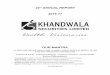 24TH ANNUAL REPORT · TWENTY FOURTH ANNUAL REPORT 2016-2017 3 NOTICE Notice is hereby given that the Twenty Fourth Annual General Meeting of the Members of Khandwala Securities Limited