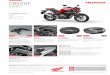 HONDA GENUINE ACCESSORIES – PAGE 3 OF 3 · Honda designed and engineered, for you and your Honda. ... 0.4 08L39-MJW-RTB Complete Wave-Key 39L Top Box Kit £250.00 08L39-RTB-CBBRWK