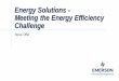 Energy Solutions - Meeting the Energy Efficiency …...slide 2 ” Energy Facts and Challenges “ For some, energy costs constitute more than 25 percent of their total operating costs,