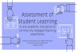 Assessment of Student Learning - Indiana of Student Learning_Weiss.pdf · Attitudes and values. Moral development Educational attainment and persistence. Career and economic ... others