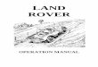 Land-Rover Operation Manual - Part 1/2 - ROVERS Clubus. A list of Rover Agents (both Home and Overseas) is given at the back of this book. It will be realised that from time to time,