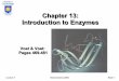 Chapter 13: Introduction to Enzymes - University of Lethbridgepeople.uleth.ca/~steven.mosimann/bchm2000/Bchm2000_L7.pdf · Chapter 13: Introduction to Enzymes ... Lecture 7 Biochemistry