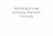 Morphological image processing, Polarization microscopyjokr7175/docs/Lesson 11.pdf · • Morphological image processing • Morphological operators. Image processing workflow •