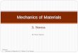 Mechanics of Materials - Rami Zakaria · 2017-02-20 · Definition: 3 Assumptions: 1. the material is continuous ( it consists of a uniform distribution of matter). 2. the material