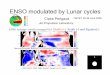 ENSO modulated by Lunar cycles - aviso.oceanobs.com€¦ · Waves (TIW) modulated by biweekly Lunar cycles. 2. Conversely to ENSO-SST-TX and the Delayed Recharge Oscillator Paradigm