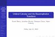 Umbral Calculus and the Boustrophedon Transform · Umbral Calculus and the Boustro-phedon Transform Daniel Berry, Jonathan Broom, Dewayne Dixon, Adam Flaherty Introduction Results