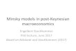 Minsky models in post-Keynesian macroeconomics Minsky models in post-Keynesian macroeconomics Engelbert