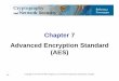 Chapter 7 Advanced Encryption Standard (AES)tgamage/old_site/S17/CS490/L/WK05.pdfTo define the transformations used by AES ... AddRoundKey adds a round key word with each state column