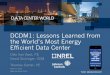 DCDM1: Lessons Learned from the World's Most Energy ... · computing (HPC) data center has achieved a trailing twelve month average power usage effectiveness (PUE) of 1.04 and features