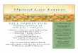 United Love Letters...United Love Letters MONTHLY NEWSLETTER UNITED LOVE BAPTIST CHURCH FALL FAMILY FUN Sunday, October 20 4:00 p.m. – 7:00 p.m. * Music, s’mores and fellowship
