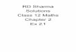 RD Sharma Solutions Class 12 Maths Chapter 2 Ex 2 1 · 2018-10-17 · 3/11/2018 RD Sharma Class 12 Solutions Chapter 2 Functions - Mycollegebag  