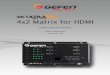 60Hz, 4:2:0 4x2 Matrix for HDMI - Amazon S3 · HD 4x2 Matrix for HDMI incorporates advanced EDID management to ensure compatibility with all sources and display devices. • The GefenToolBox