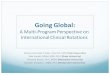 Going Global 112-Subcommitteepaeaonline.org/wp-content/uploads/2016/10/Going... · medical students’ international experiences on attitudes toward serving underserved multicultural