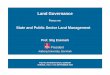 Land Governance - International Federation of Surveyors · Partnership with FAO, Land tenure and Management Group A broad area of common interests related to • land tenure, land