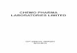 CHEMO PHARMA LABORATORIES LIMITED · 2015-08-08 · NOTICE is hereby given that the Seventy Third Annual General Meeting of the Shareholders of CHEMO PHARMA LABORATORIES LIMITED will