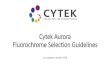 Cytek Aurora Fluorochrome Selection Guidelines · 2019-04-01 · Zombie Red. Blue Laser Excitable Dyes 8. Blue Laser Excitable Dyes with Identical Signatures (1) BB515- sVio515- Vio515