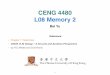 CENG 4480 L08 Memory 2byu/CENG4480/2016Fall/L08_memory2.pdf · CENG4480 L08. Memory-2 Storage based on Feedback • What if we add feedback to a pair of inverters? • Usually drawn