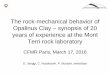 The rock-mechanical behavior of Opalinus Clay synopsis of ... · The rock-mechanical behavior of Opalinus Clay – synopsis of 20 years of experience at the Mont Terri rock laboratory