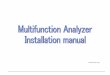 Multifunction Analyzer installation manual · Multifunction Analyzer installation manua l . 2-10 . 2 Install USB driver . Sophia Systems use USB as interface for Multifunction Analyzer