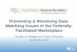 Preventing & Resolving Data- Matching Issues in the ... · 1/21/2016  · Preventing & Resolving Data-Matching Issues in the Federally-Facilitated Marketplace Center on Budget and