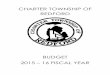 CHARTER TOWNSHIP OF REDFORD BOOK FOR... · 2016-09-06 · charter township of redford departmental summary general fund revenue 2015-2016 fiscal year 2013-14 2014-15 2014-15 2015-16
