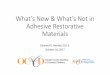 What’s New & What’s Not in Adhesive Restorative Materials · 10/18/2017  · What’s New & What’s Not in Adhesive Restorative Materials Edmond R. Hewlett, D.D.S. October 18,