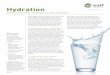 Hydration: Information for employers and workersHydration. Information for employers and workers. nutrients to the cells. With dehydration, the volume of water in the blood decreases,