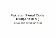 Pakistan Penal Code 1860(Act XLV ) - mbbsclub.commbbsclub.com/download/3/Forensic Medicine/Pakistan Penal Code.pdf · Offences affecting the Human Body, of offences affecting Life