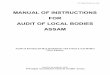 MANUAL OF INSTRUCTIONS FOR AUDIT OF LOCAL BODIES ASSAM Manual.pdf · MANUAL OF INSTRUCTIONS FOR AUDIT OF LOCAL BODIES ASSAM Audit of Panchayati Raj Institutions and Urban Local Bodies