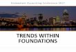 TRENDS WITHIN FOUNDATIONS...Source: 4Q 2016 Hedge Fund Research (HFR) Global HF Industry Report The hedge fund industry ended 2016 at peak assets; over 8,000 total estimated funds