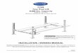 PP8S Four Post Lift 8,000 lbs. Capacity Lift PP8S.pdf · 22. Slip spacer over threaded end of T-rod and insert end into hole located on opposite cross rail, taking care to run rod