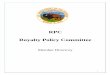 RPC Royalty Policy Committee...energy portfolio includes oil, gas, coal, hydroelectric, wind, solar, geothermal, and biomass. DeVito was appointed by Secretarial Order to advance the
