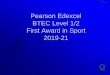Pearson Edexcel BTEC Level 1/2 First Award in Sport 2019-21 · musculoskeletal system responds to short-term exercise. 2A.M1 Explain responses of the musculoskeletal system to short-term